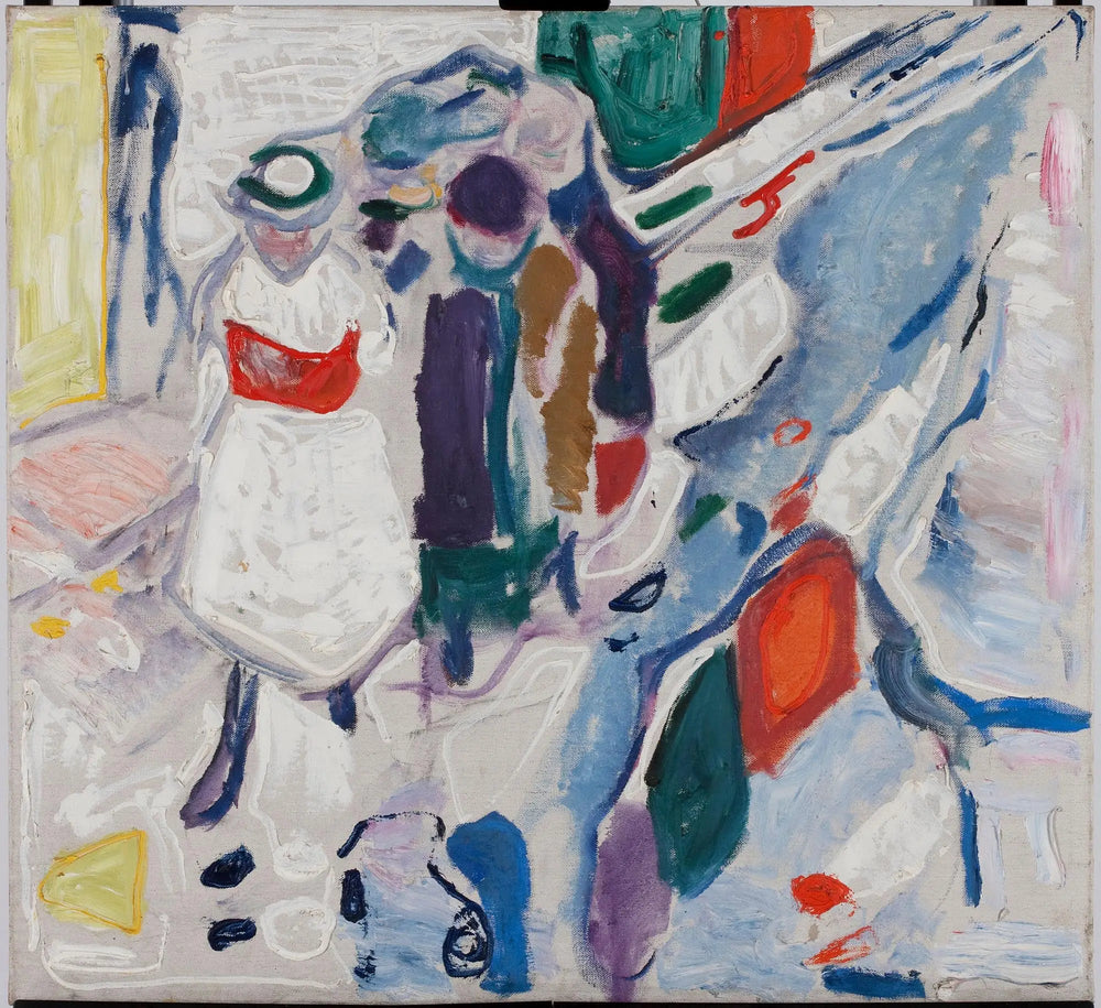 Enfants dans la rue - Edvard Munch image 1 copie peinte à la main à l’huile