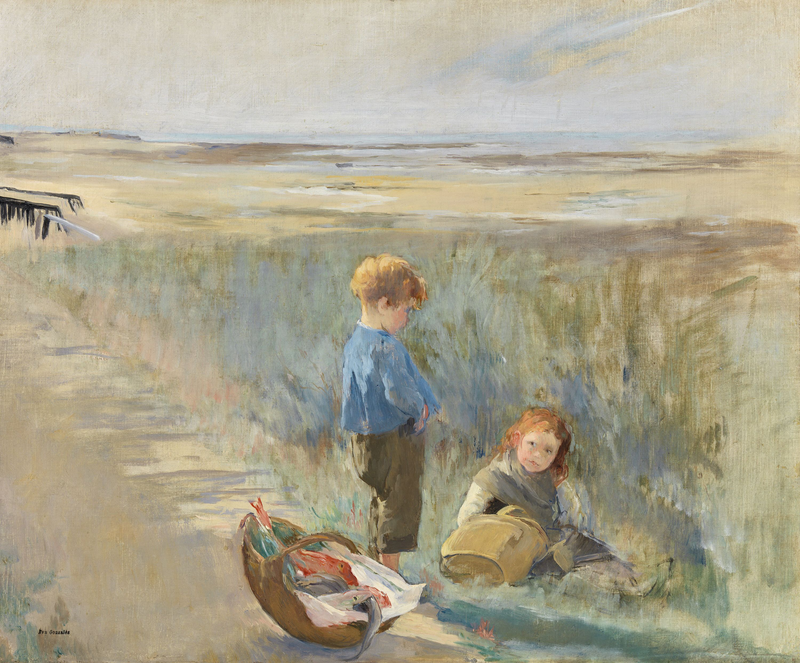 Bambini sulle dune di sabbia, Grandcamp - Eva Gonzalès