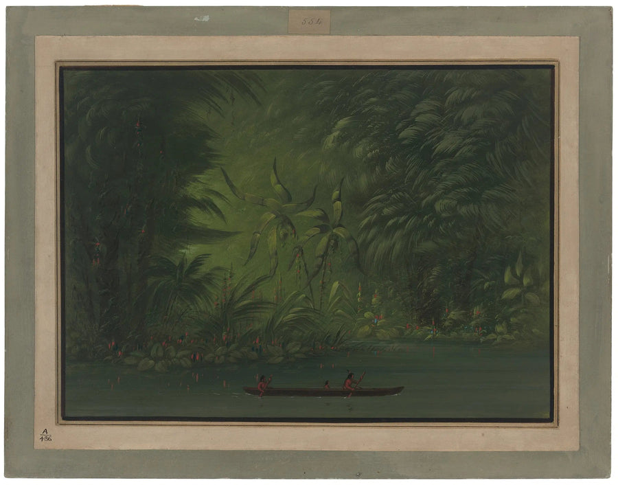 Entrata di una laguna, riva dell'Amazzoni - George Catlin
