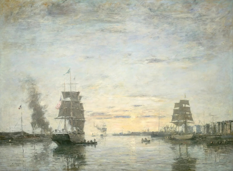 Ingresso del porto del Havre - Eugène Boudin