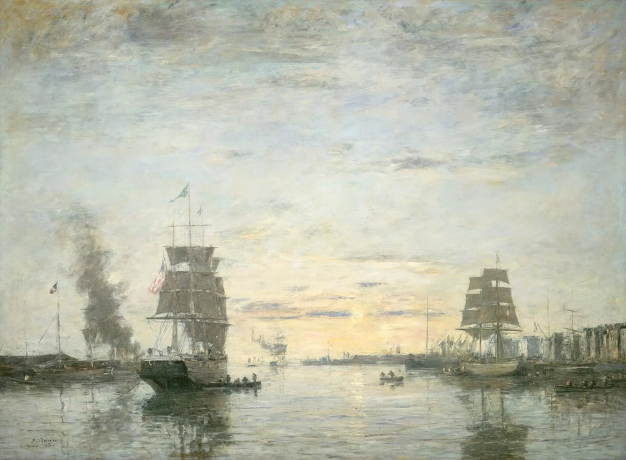 Ingresso del porto del Havre - Eugène Boudin