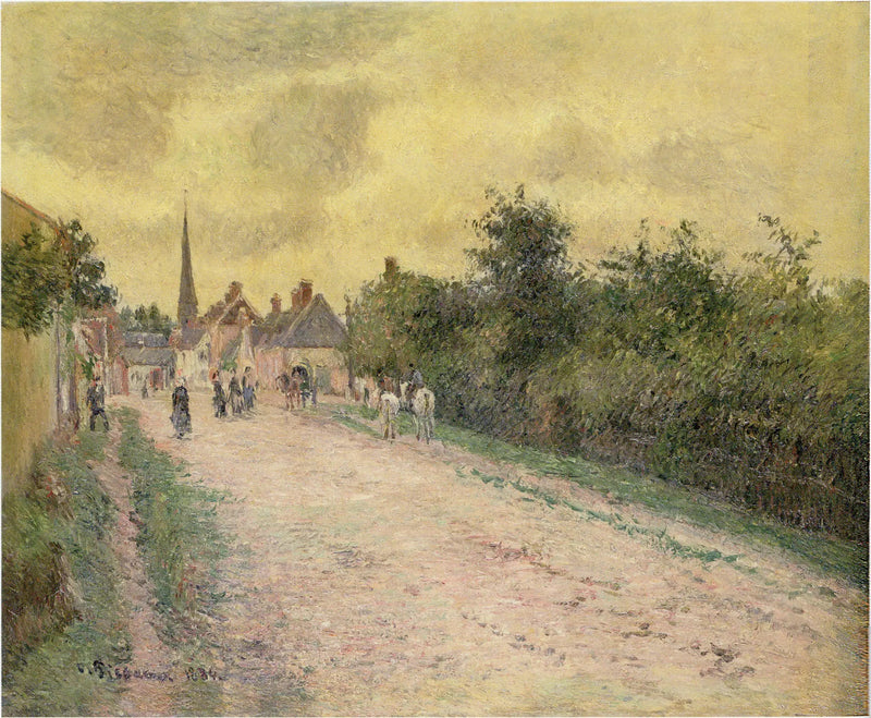 Ingresso del villaggio di Eragny - Camille Pissarro
