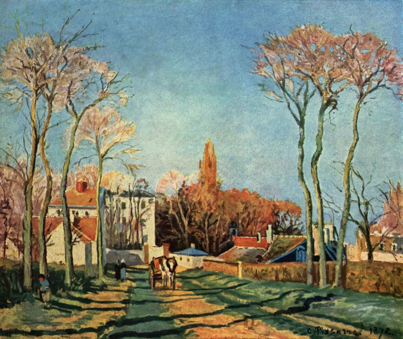 Ingresso del villaggio di Voisins - Camille Pissarro