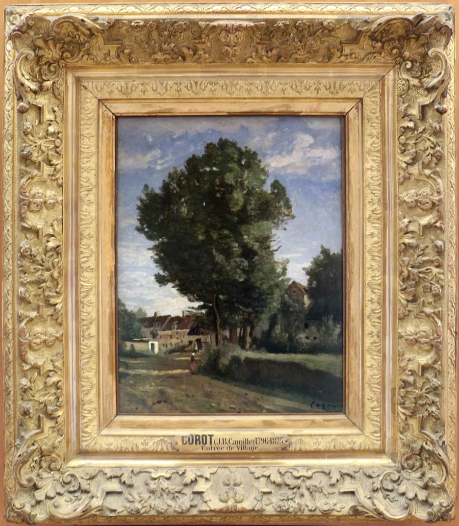 Entrée del villaggio - Jean-Baptiste Camille Corot