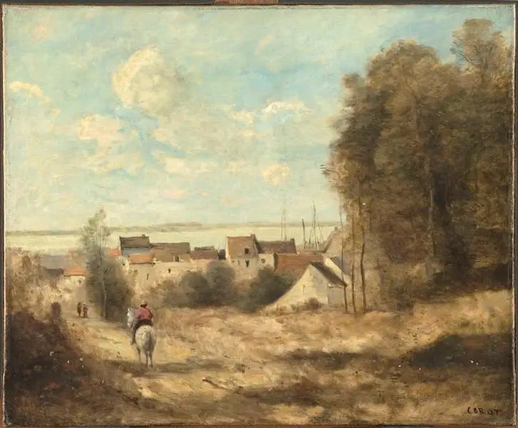Entrée del villaggio - Jean-Baptiste Camille Corot