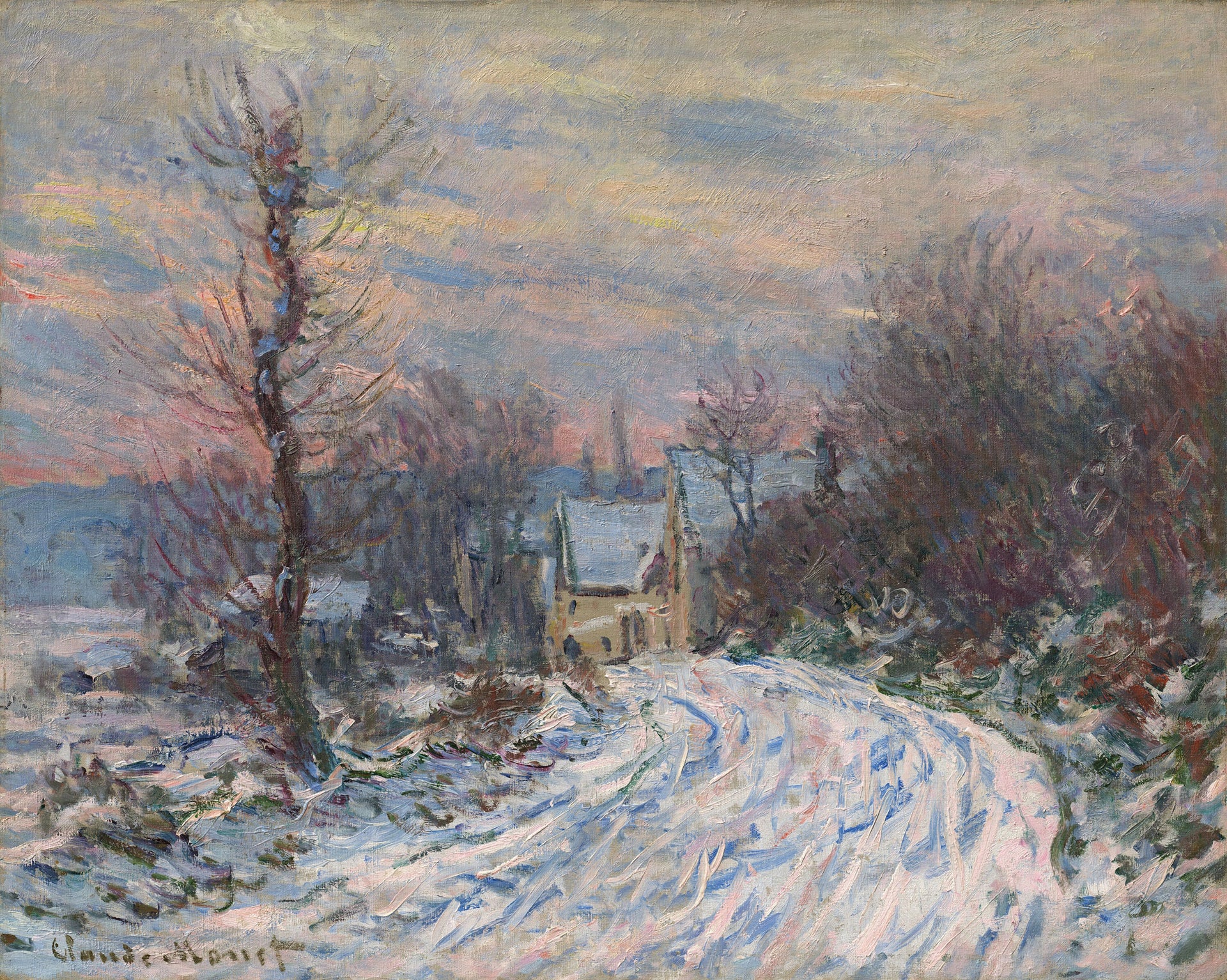 L’Entrée de Giverny en hiver W967 par Claude Monet, Museum Barberini