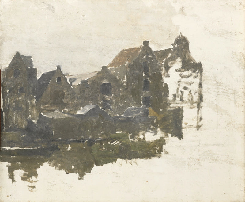 Entrepôts au Teertuinen sur Prinseneiland à Amsterdam. - George Hendrik Breitner
