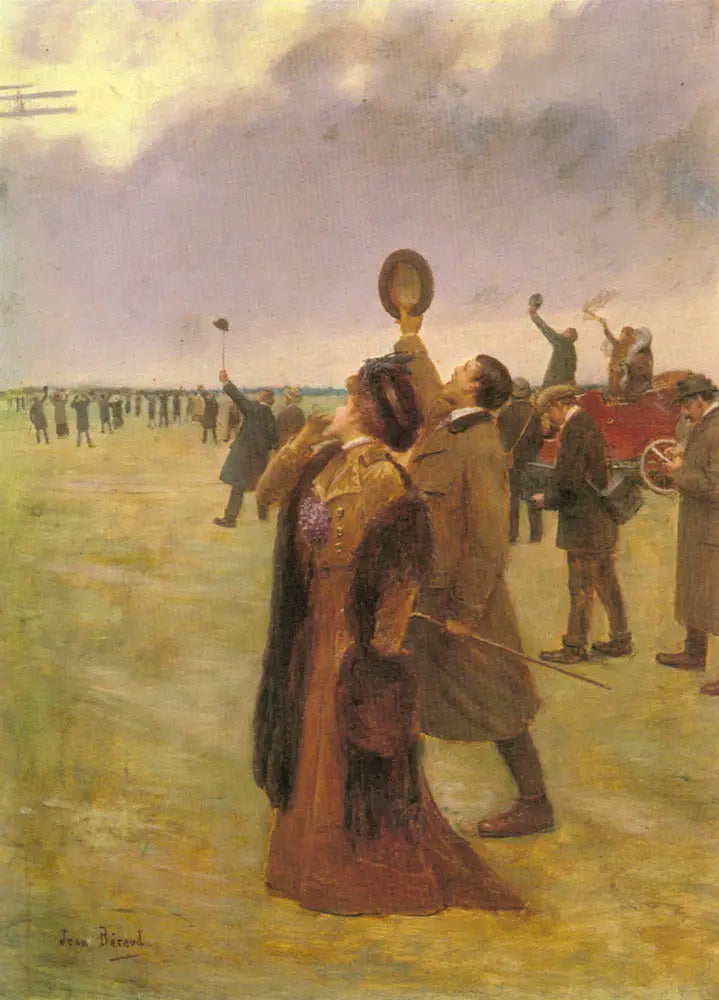 Involo di un biplano tipo Wright - Jean Béraud