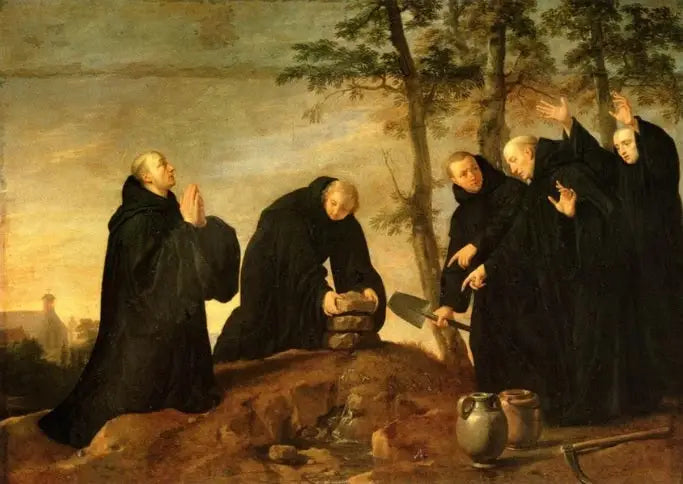 Episodi della vita di san Benedetto : La fontana miracolosa - Philippe de Champaigne