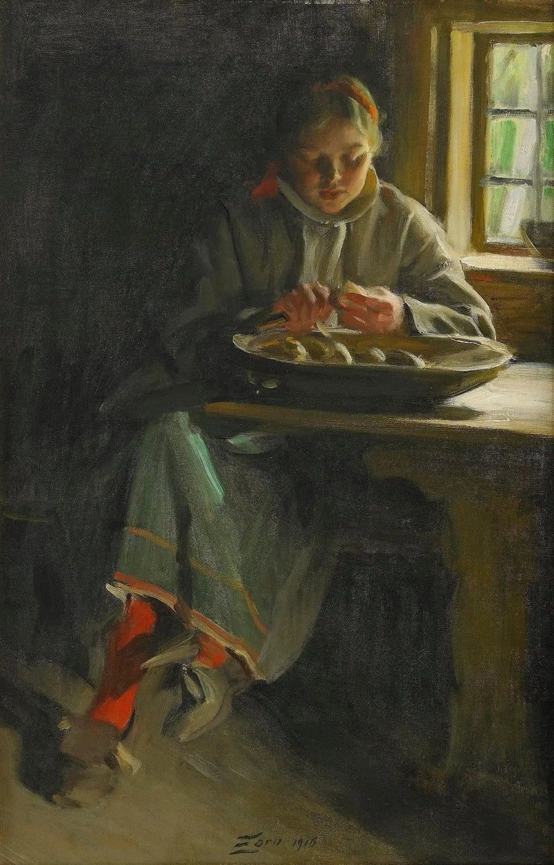 Sbucciare le patate - Anders Zorn