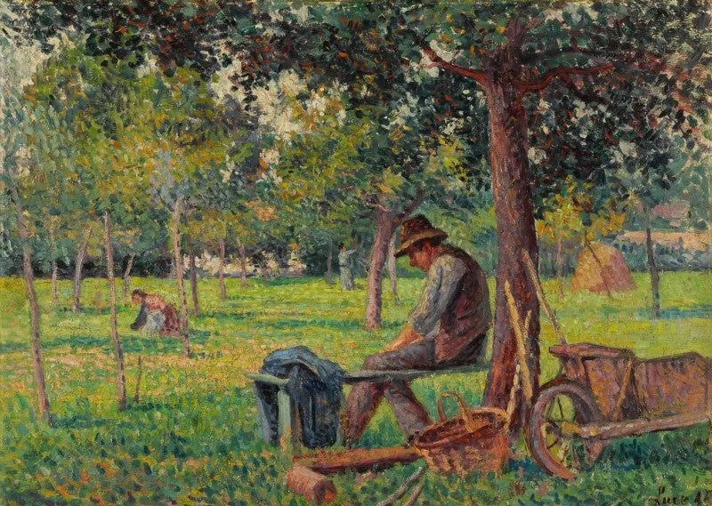 Éragny, Rodo Pissarro nel giardino di suo padre - Maximilien Luce