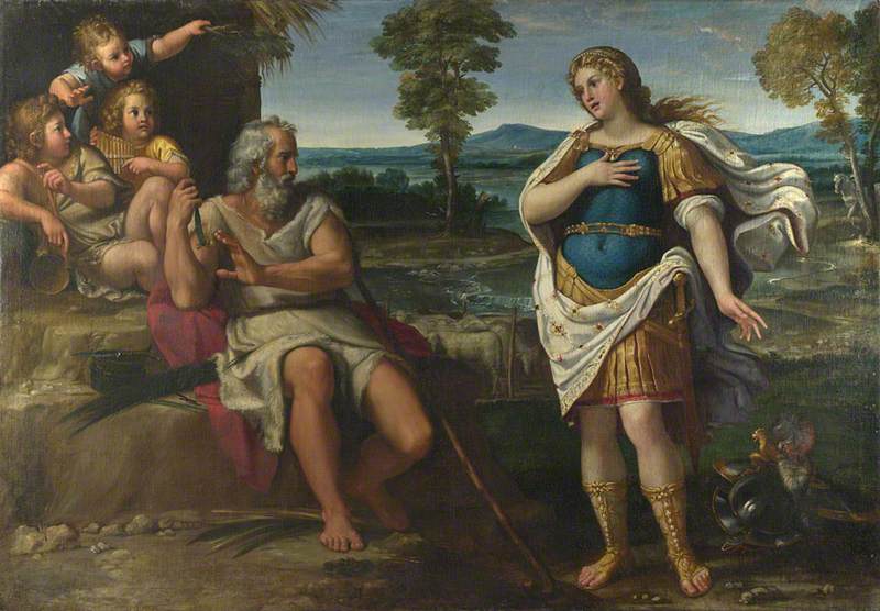 Erminia si rifugia presso i pastori - Annibale Carracci