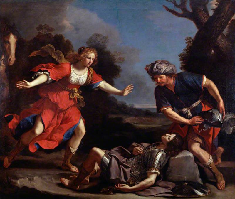 Erminia trova Tancrède ferito - Guercino