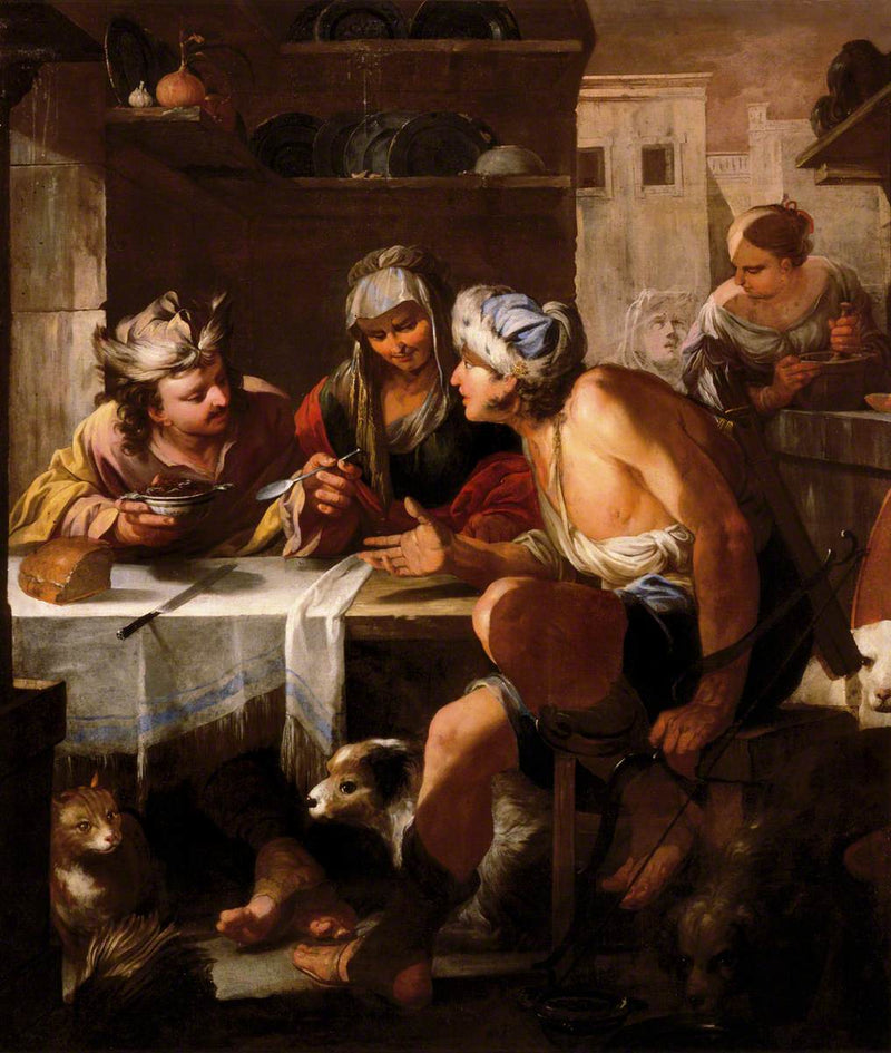 Esaù vende il suo diritto di primogenitura - Luca Giordano