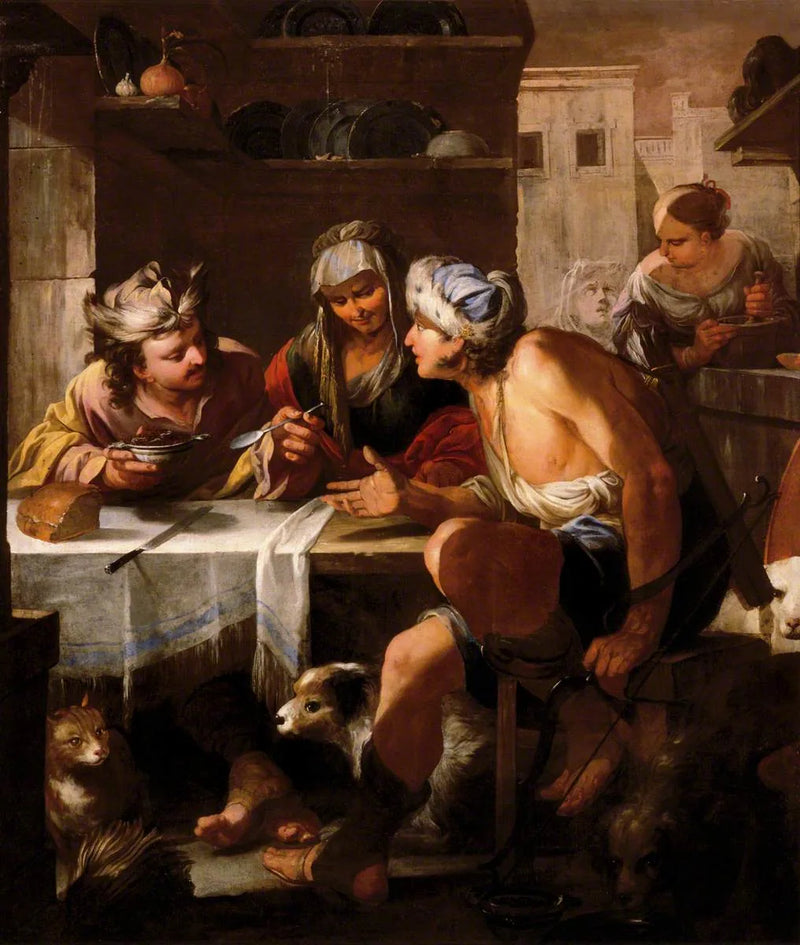 Esaù vende il suo diritto di primogenitura - Luca Giordano