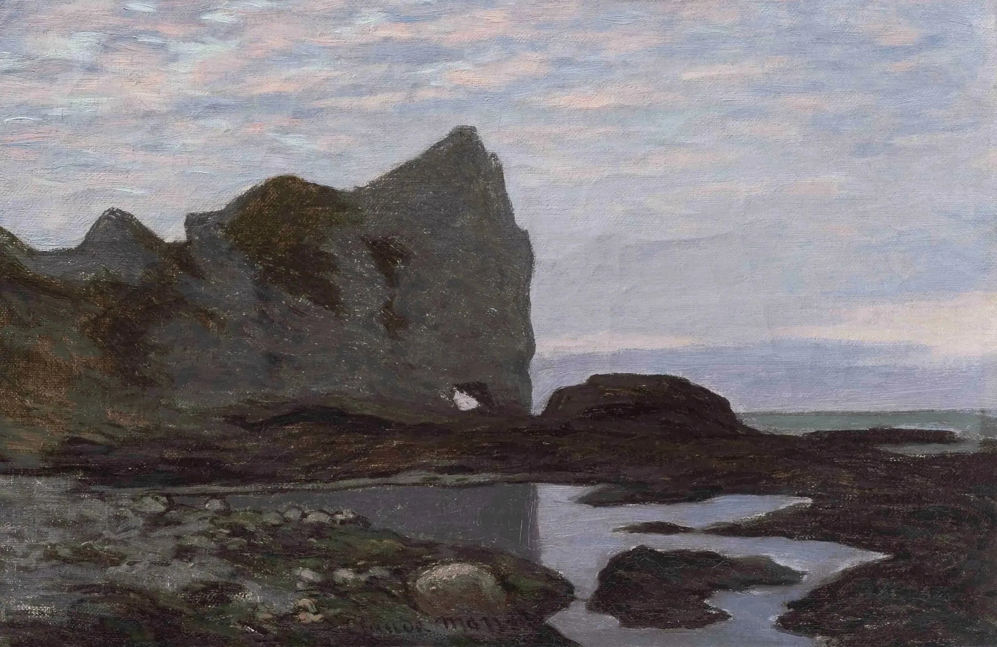 Étretat - Claude Monet image 1 copie de tableau peinte à la main