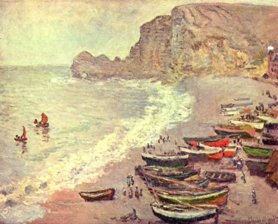 Étretat: la spiaggia e la Porte d'Amont W828 - Claude Monet