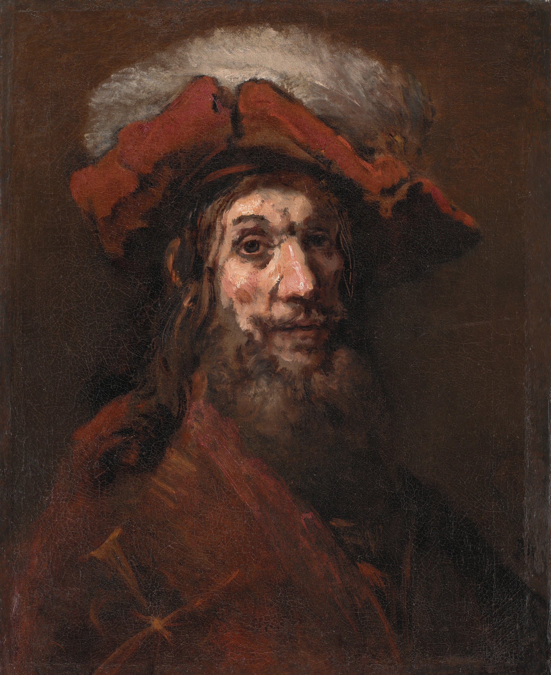 Étude pour Le Chevalier au faucon, dite Le Croisé — Rembrandt, 1659–1661, SMK