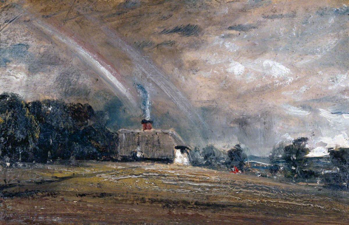 Étude de paysage: chalet et arc-en-ciel - John Constable - Alpha Reproduction