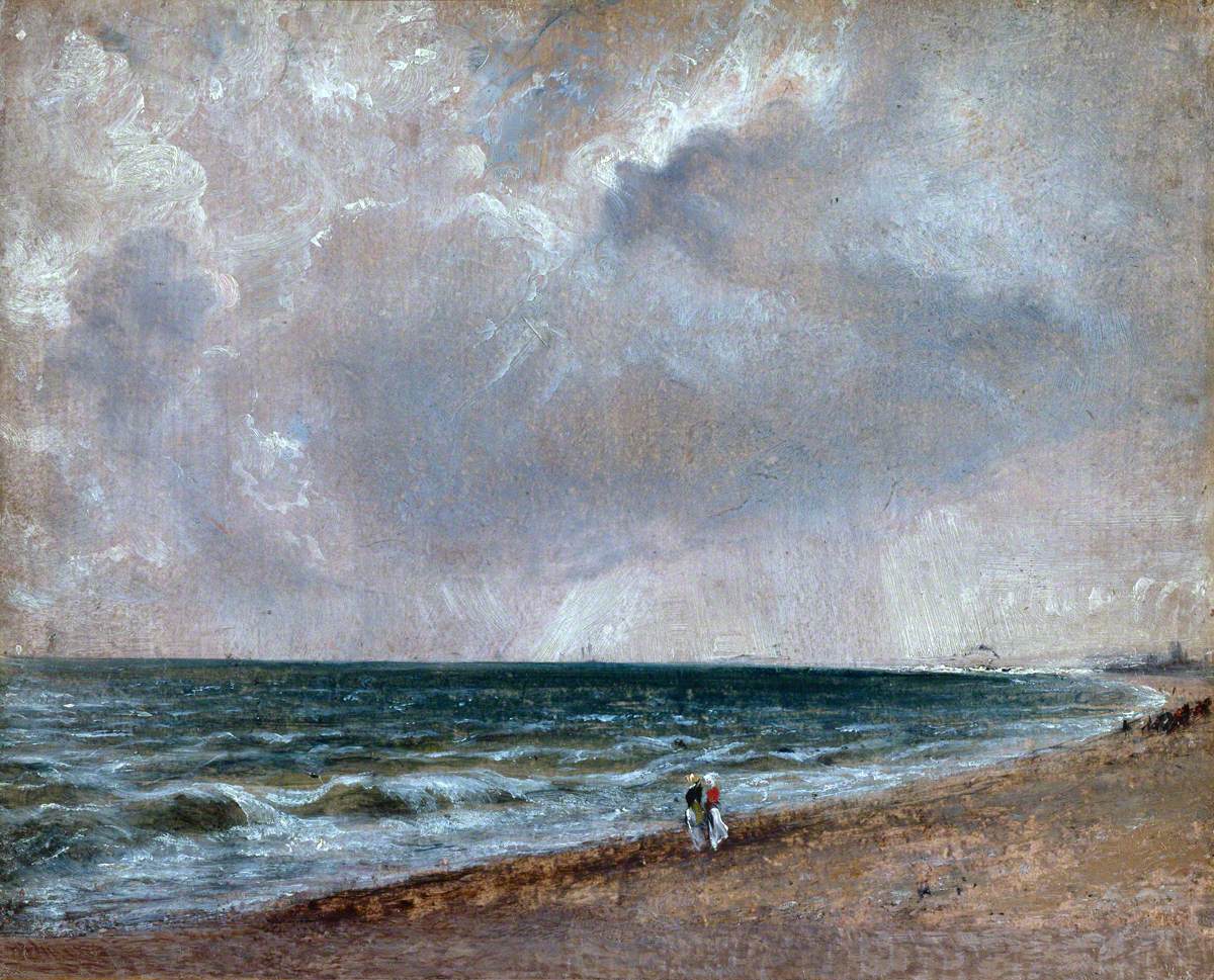 Étude du paysage marin : Brighton vue vers l’ouest - John Constable - Alpha Reproduction