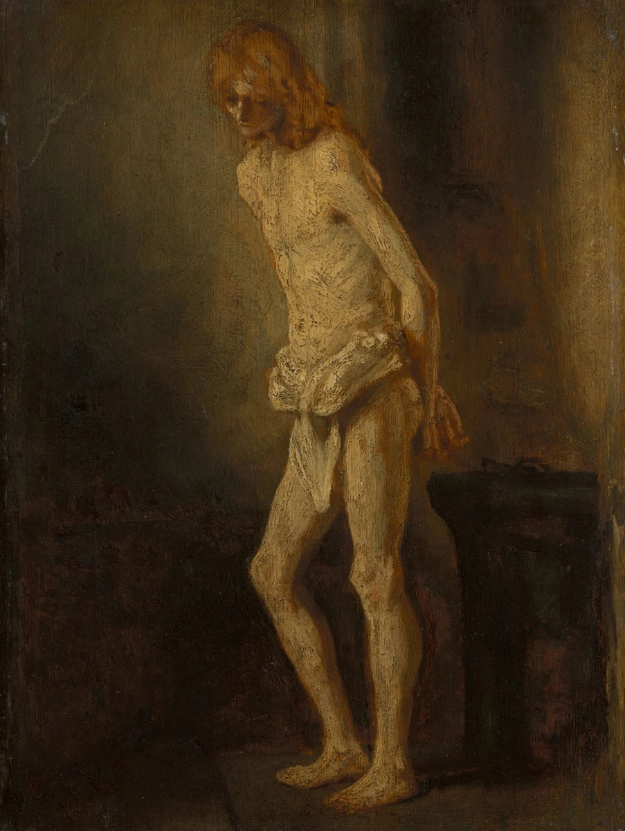 Étude de nu pour le Christ à la colonne — attribué à Rembrandt, vers 1646, Wallraf-Richartz-Museum