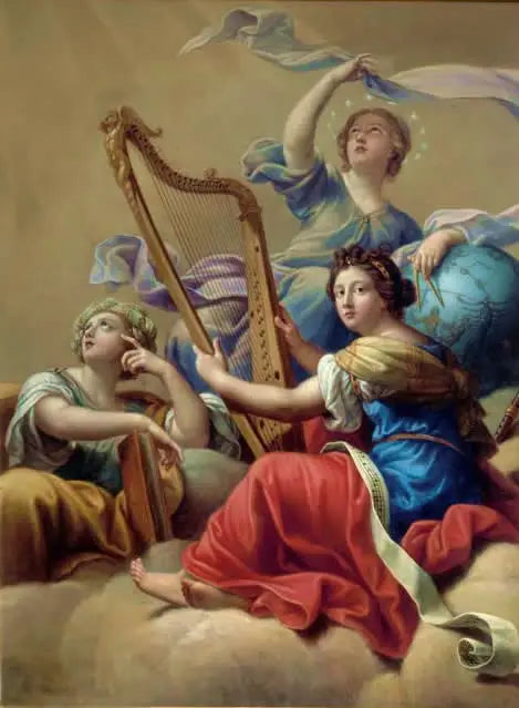 Euterpe, Érato e Urania - Pierre Mignard