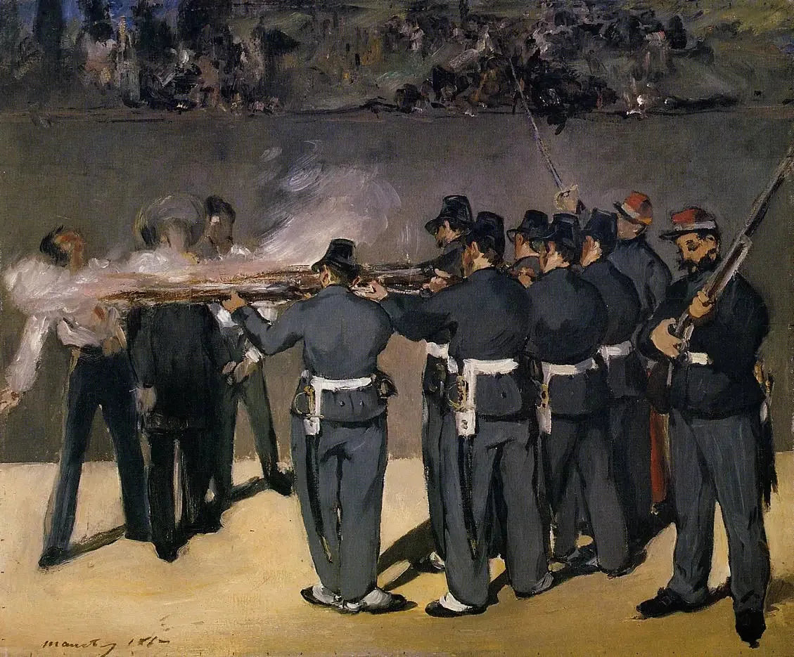 Exécution de l'Empereur Maximilien du Mexique - Édouard Manet image 1 copie peinte à la main à l’huile