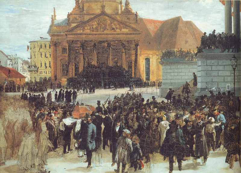 Esposizione dei morti di marzo - Adolph von Menzel