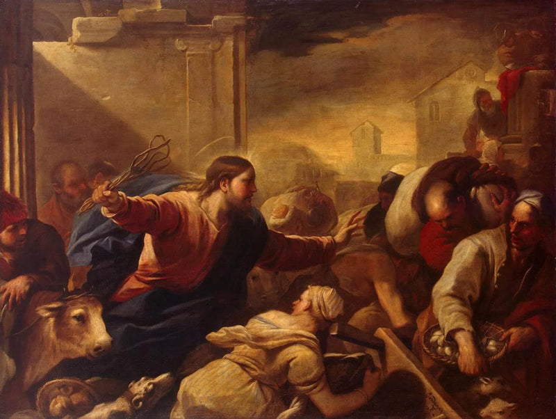 Espulsione dei mercanti dal Tempio - Luca Giordano
