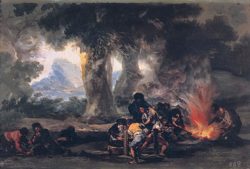 Fabbricazione di palle nella Sierra de Tardienta - Francisco de Goya