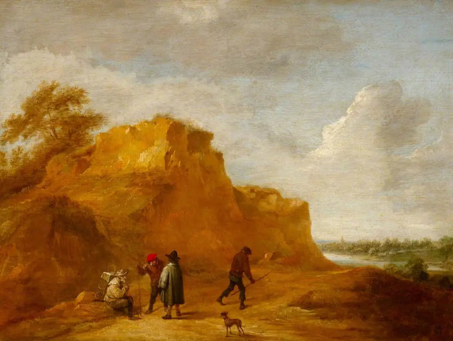 Scogliera di sabbia e personaggi - David Teniers il Giovane
