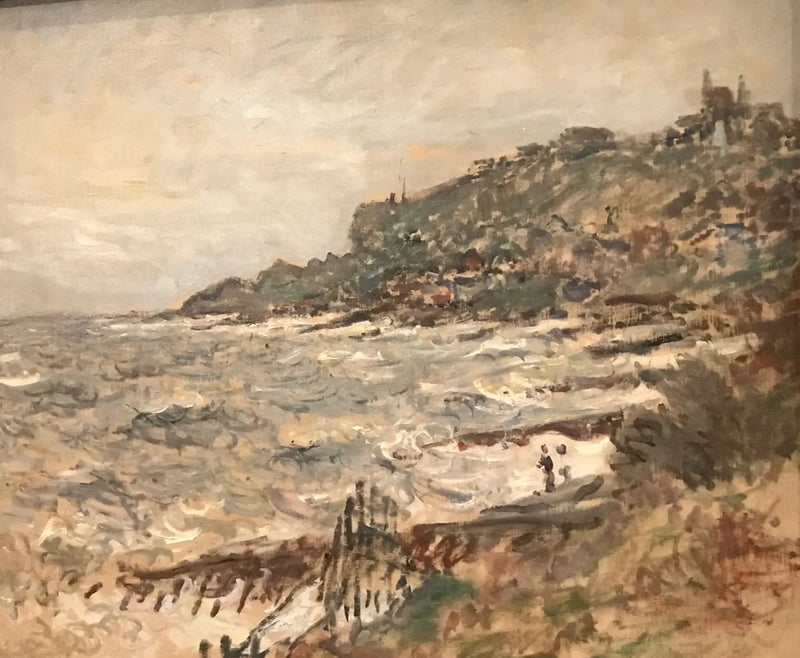 Scogliera di Sainte-Adresse, tempo grigio - Claude Monet
