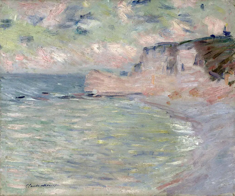 Falesia e Porta d'Amont, effetto del mattino - Claude Monet
