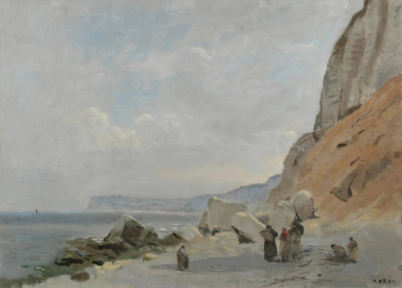 Scogli di gesso vicino a Yport - Jean-Baptiste Camille Corot