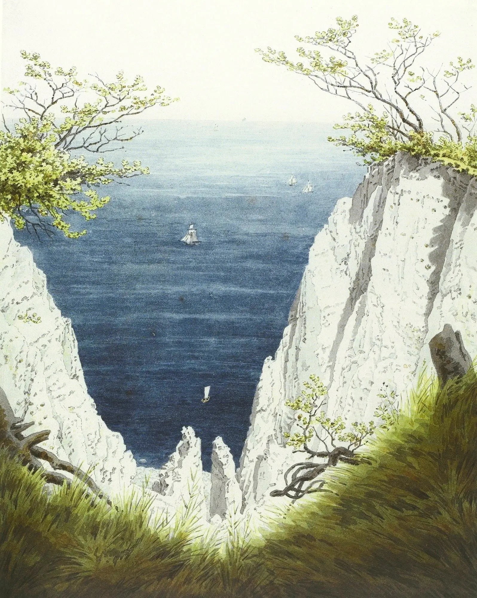 Falaises de craie sur l'île de Rügen - Caspar David Friedrich image 1 reproduction réalisée par Alpha Reproduction