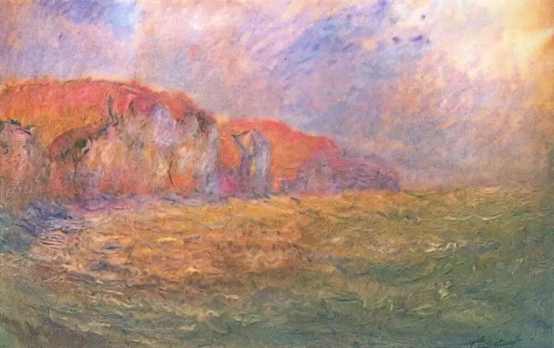 Scogliere di Pourville, mare agitato - Claude Monet