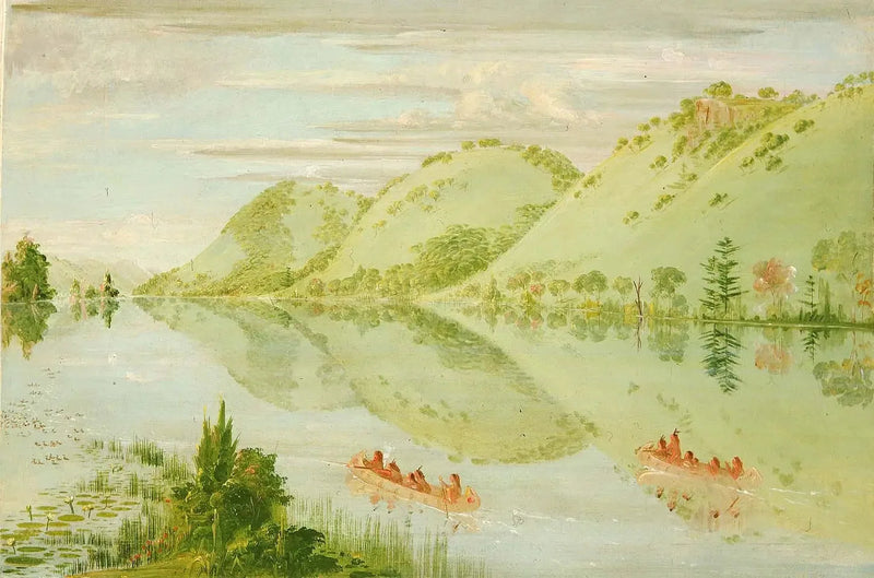 Scogli pittoreschi sopra Prairie du Chien - George Catlin
