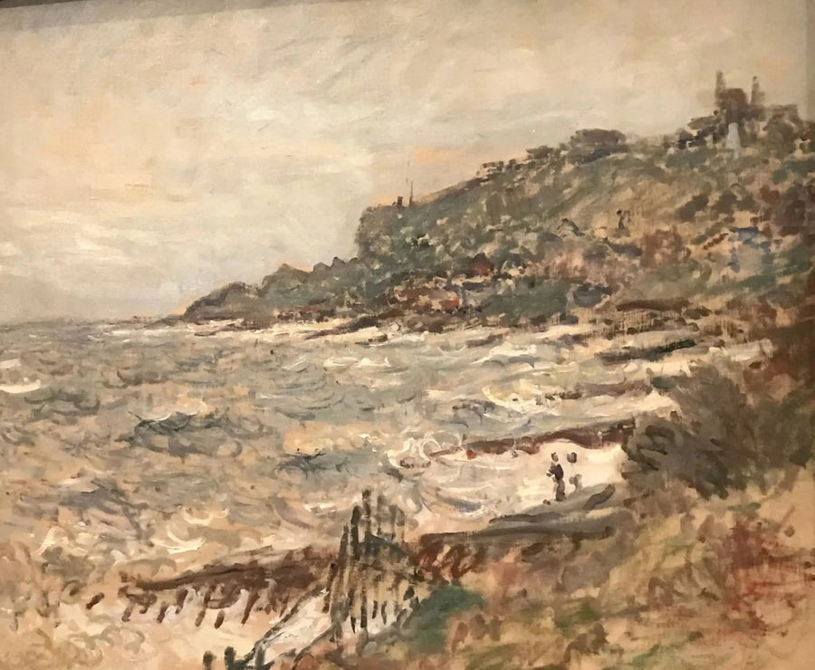 Scogliere vicino a Sainte-Adresse, tempo grigio W689 - Claude Monet