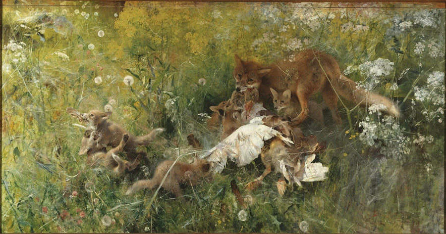 Famiglia Fox - Bruno Liljefors