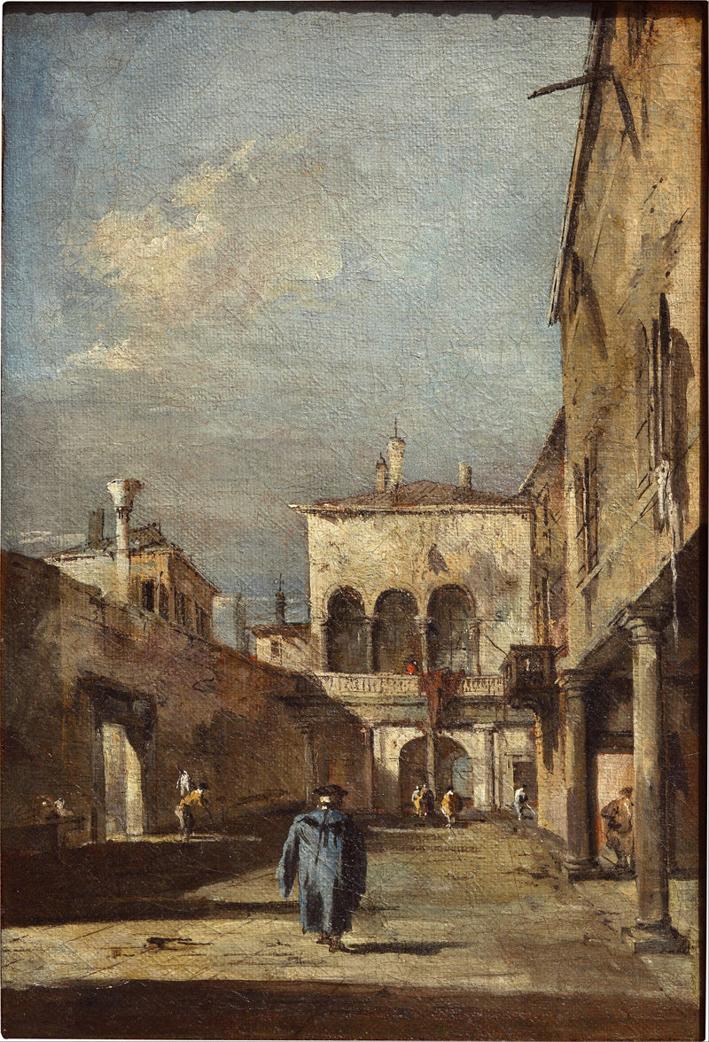 Fantasia architettonica con un cortile - Francesco Guardi