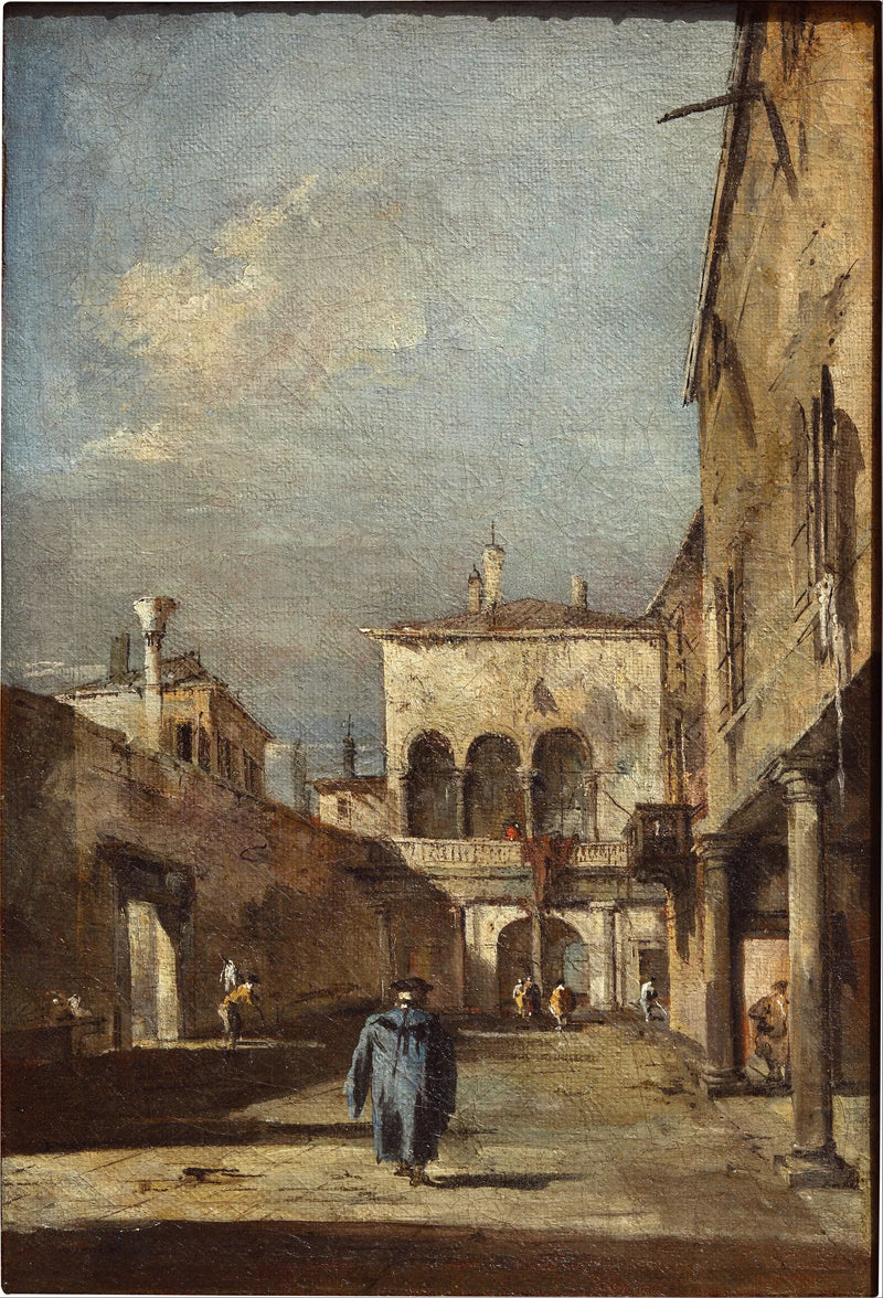 Fantasia architettonica con un cortile - Francesco Guardi
