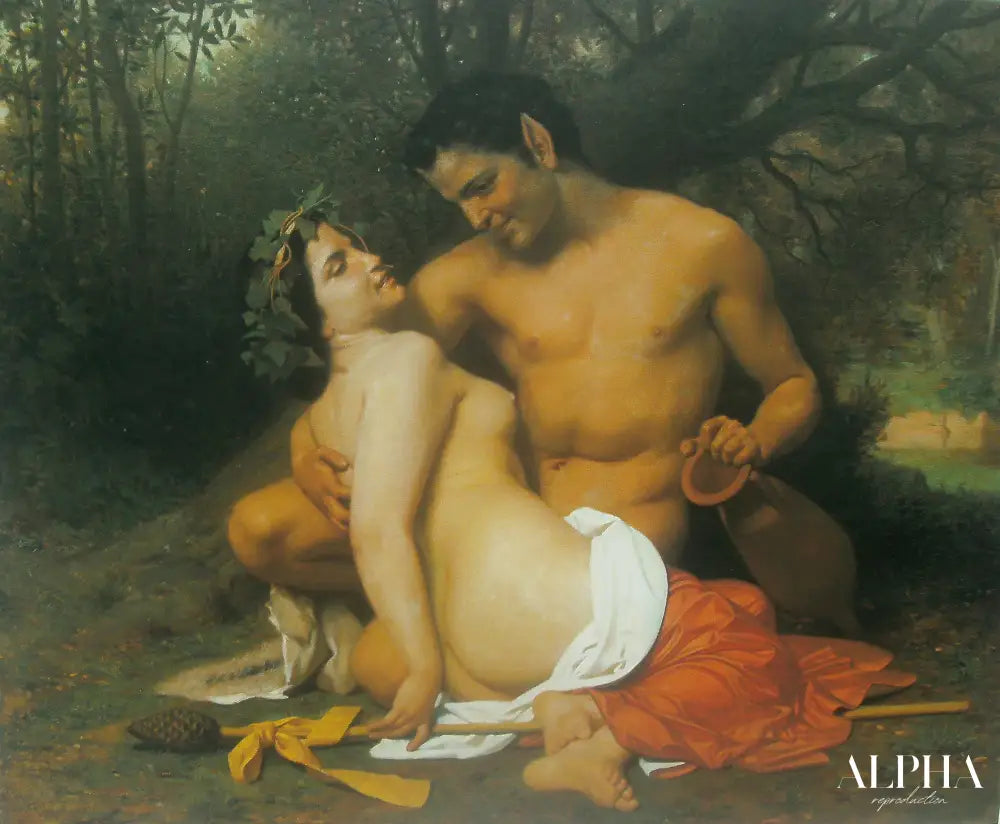 Faune et Bacchante - William-Adolphe Bouguereau Reproductions de tableaux à la peinture à l’huile