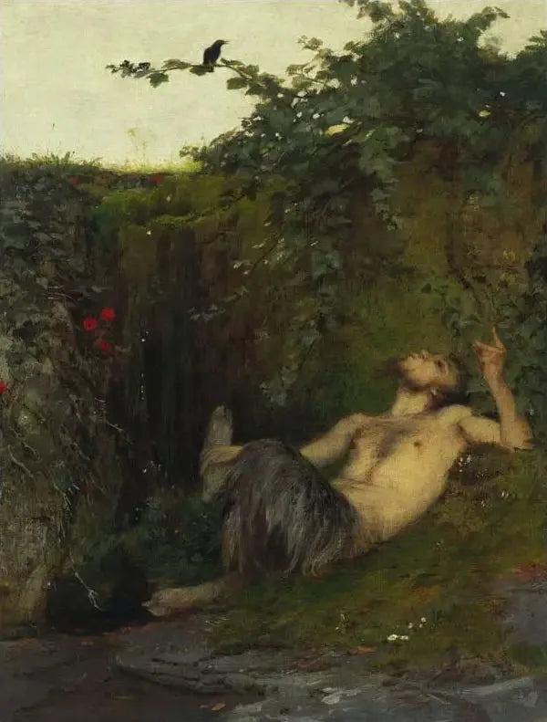 Fauna e il merlo - Arnold Böcklin