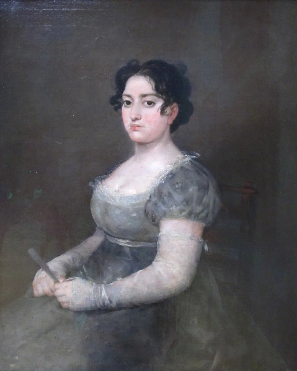 Femme à l'éventail - Francisco de Goya image 1 reproduction artisanale de tableau