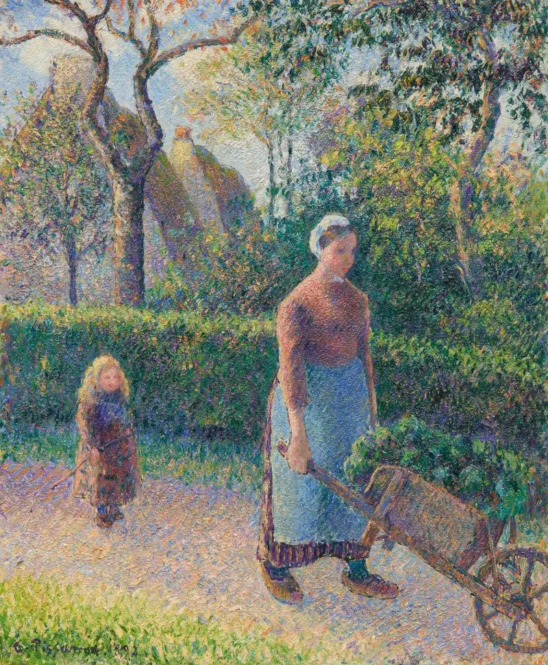 Donna con la carriola - Camille Pissarro