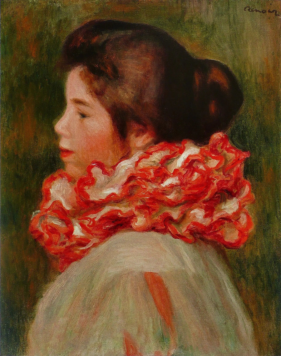 Donna con colletto rosso - Pierre-Auguste Renoir