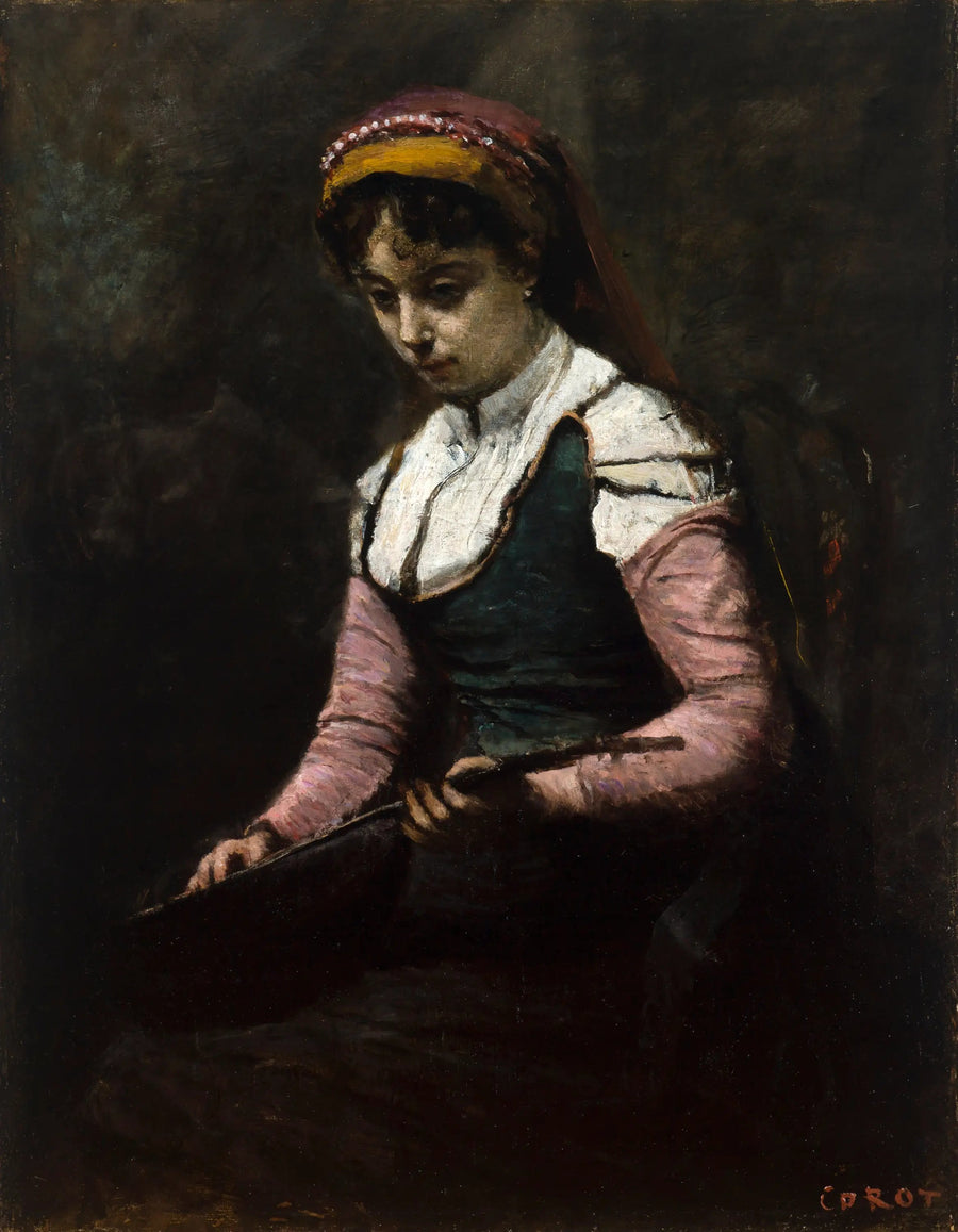 Donna con la Mandolina - Jean-Baptiste Camille Corot