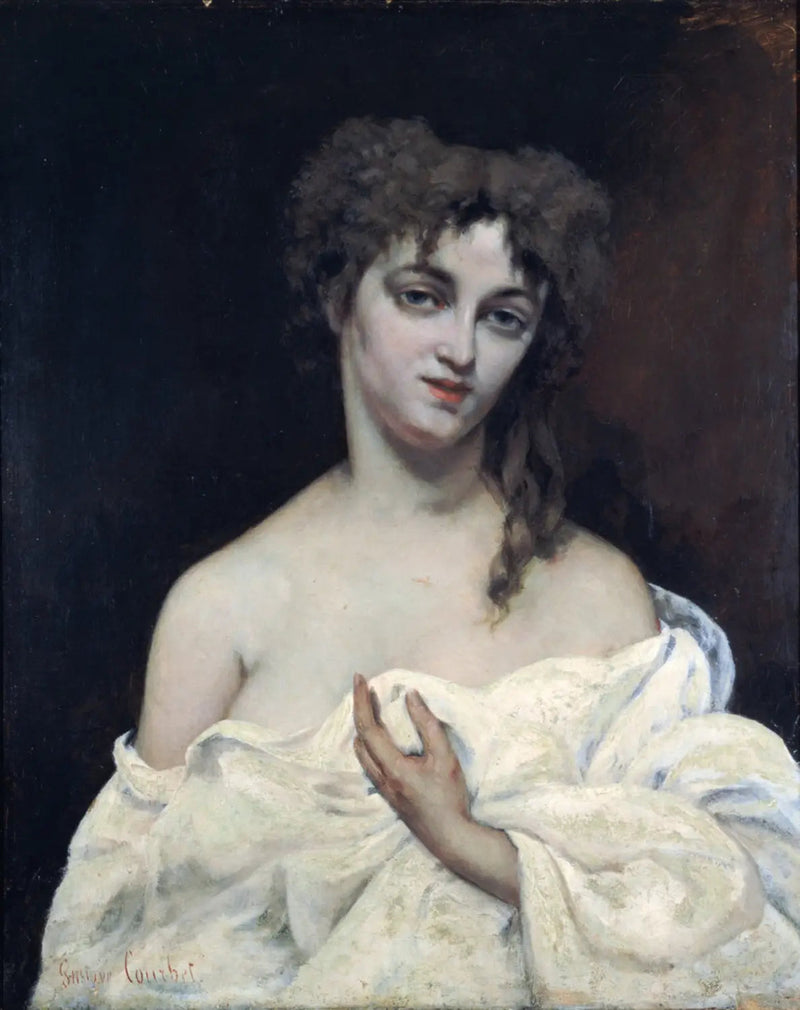 Donna con il seno nudo - Gustave Courbet