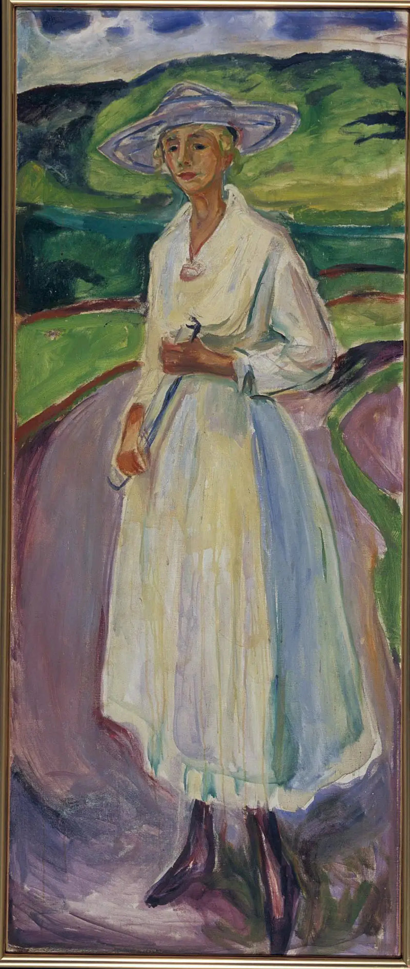 Donna con abito bianco - Edvard Munch