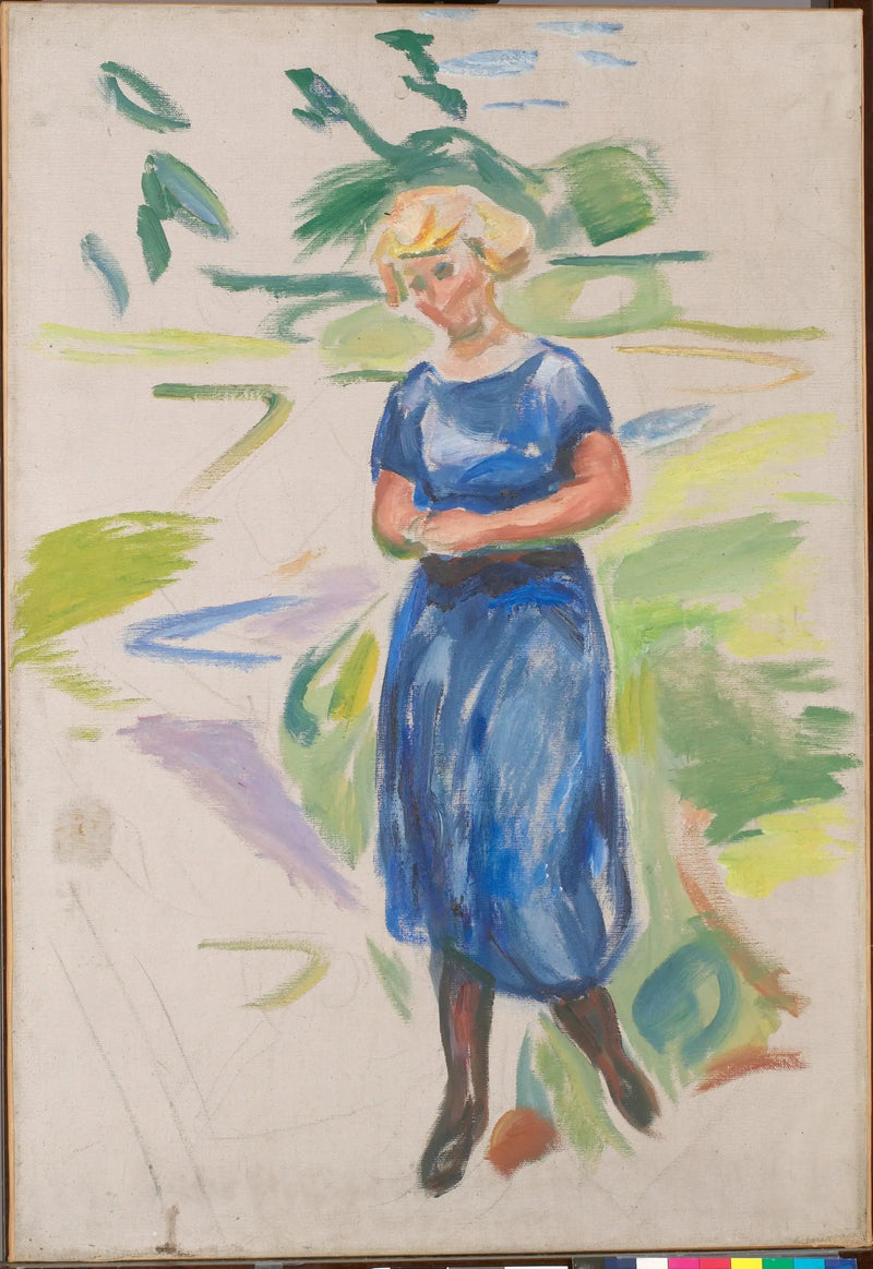 Donna con abito blu - Edvard Munch
